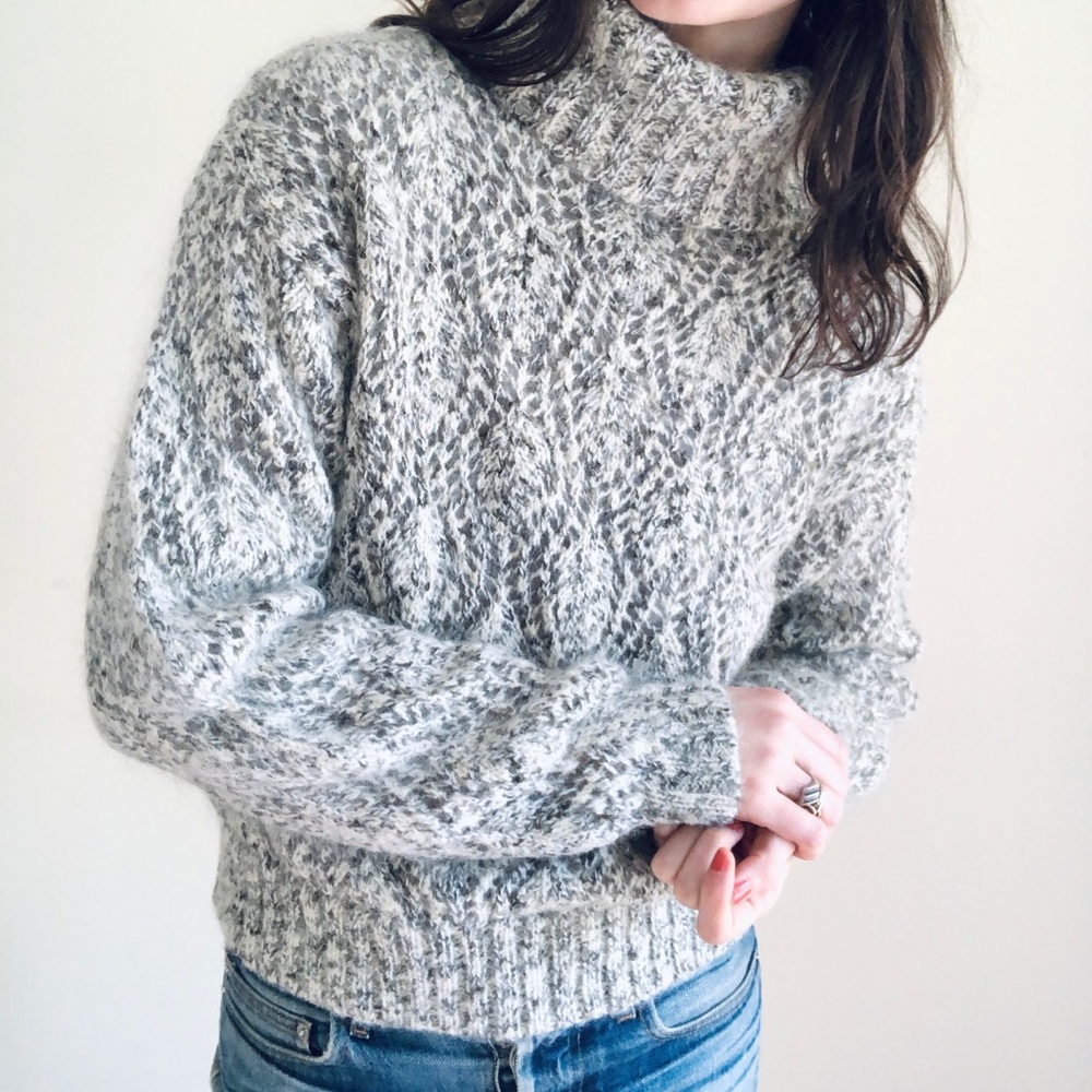 Fuzzy mohair knit sweater - Picture 4 of 14